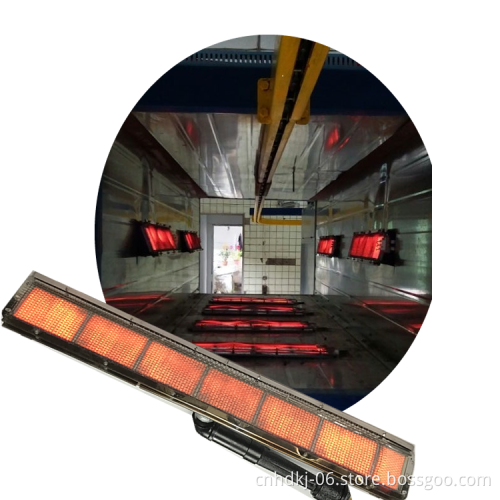 Powder coating curing tunnel oven infrared gas burner